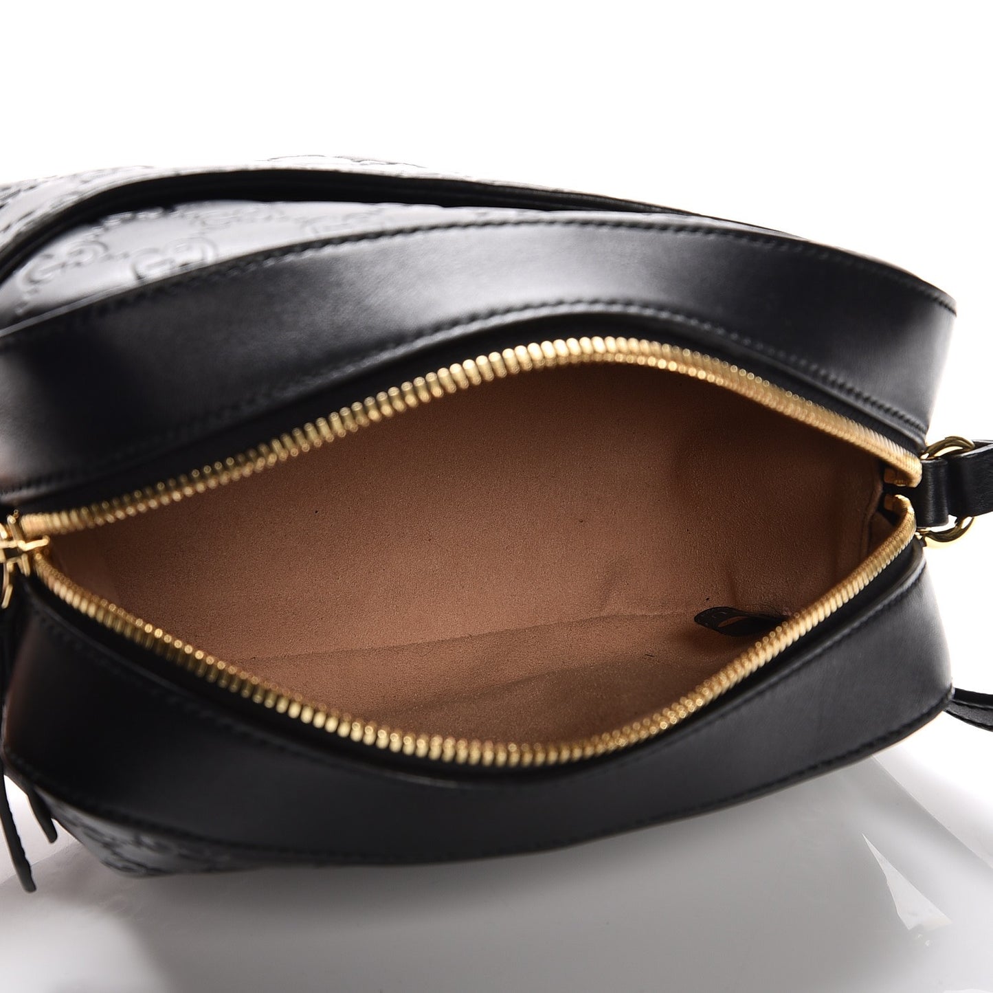 Guccissima Signature Small Camera Bag Black