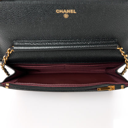 Chanel Caviar Quilted Wallet on Chain WOC Black 5 of 12