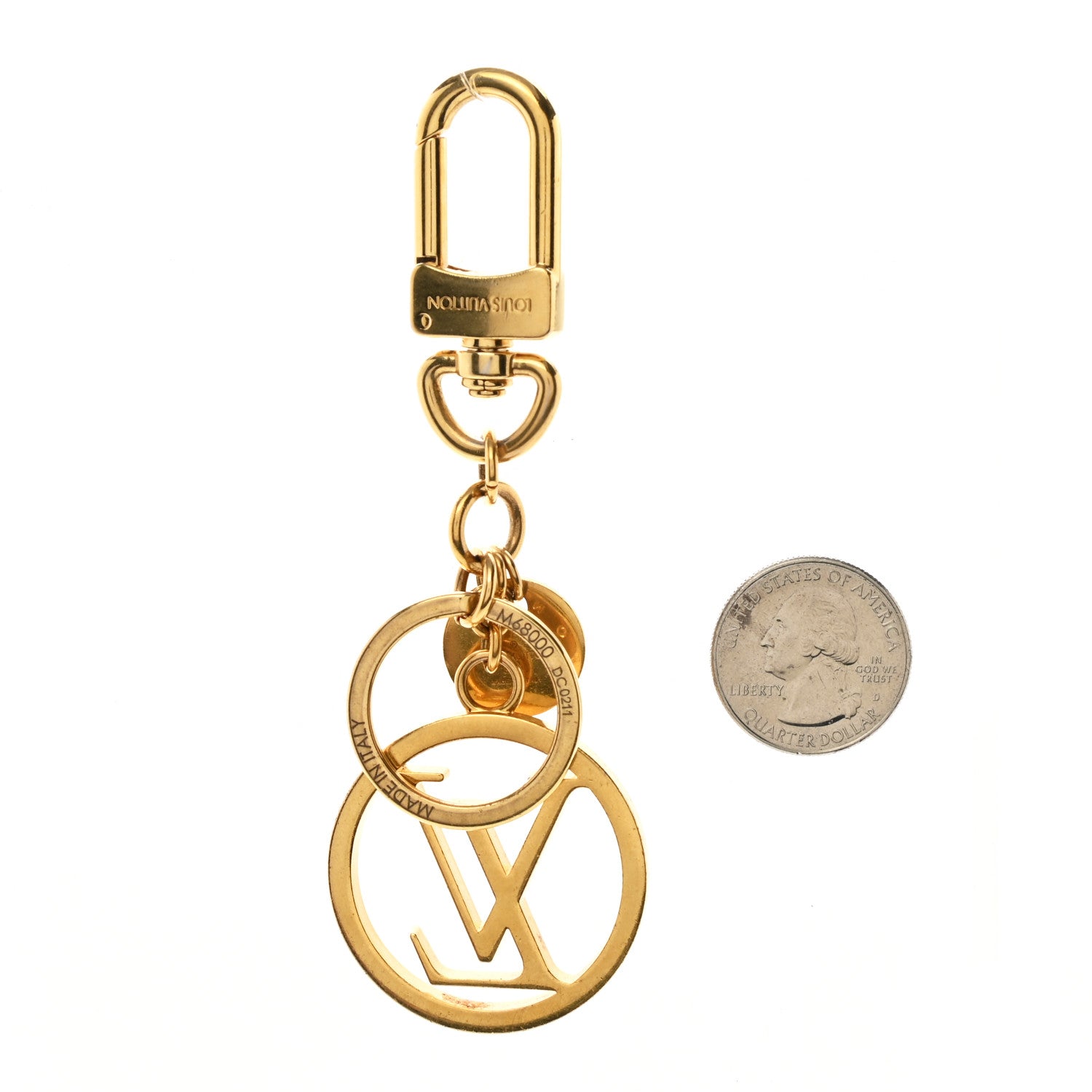Louis Vuitton LV Circle Bag Charm Key Holder Gold 2 of 5