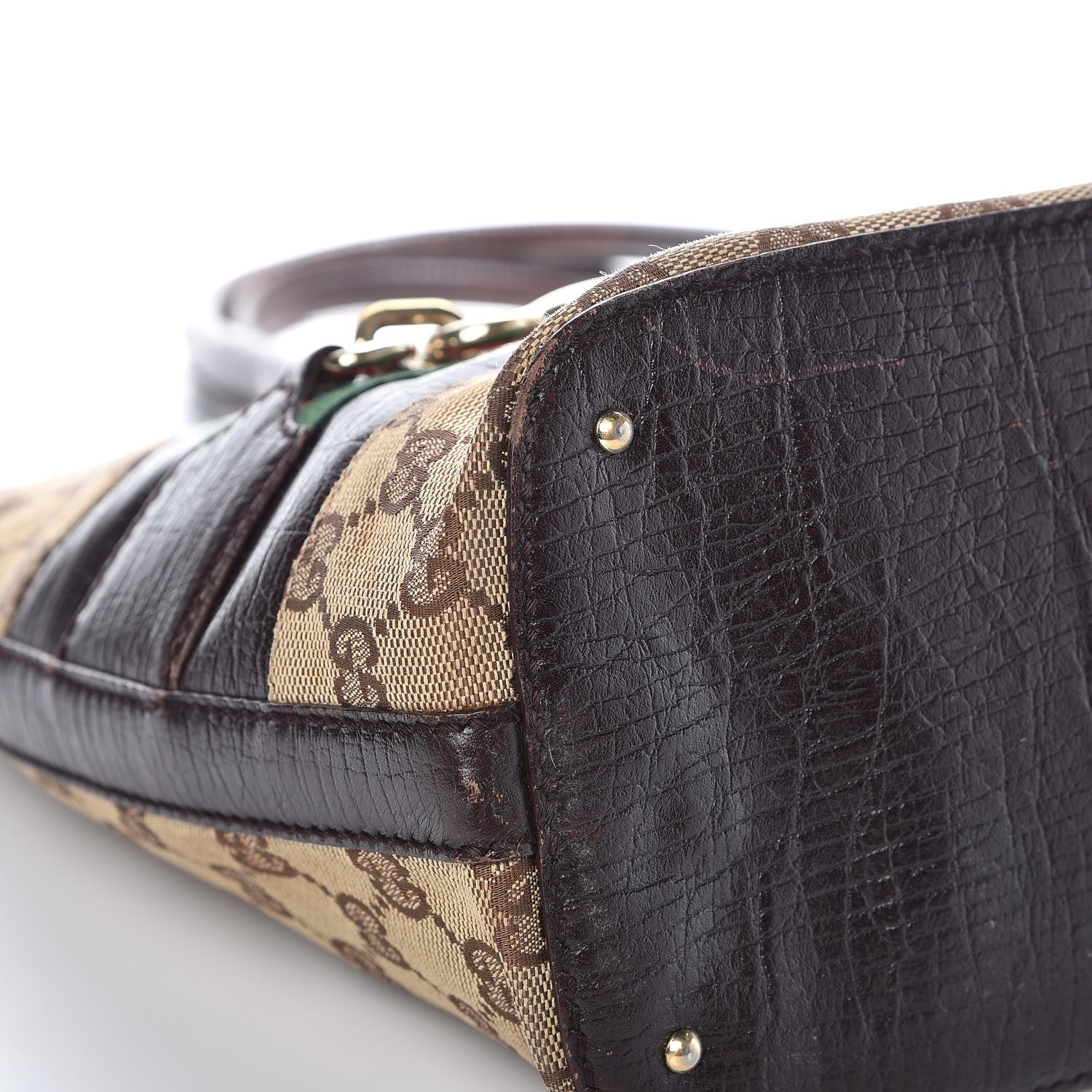Gucci Monogram Medium Hasler Tote Dark Brown 12 of 13