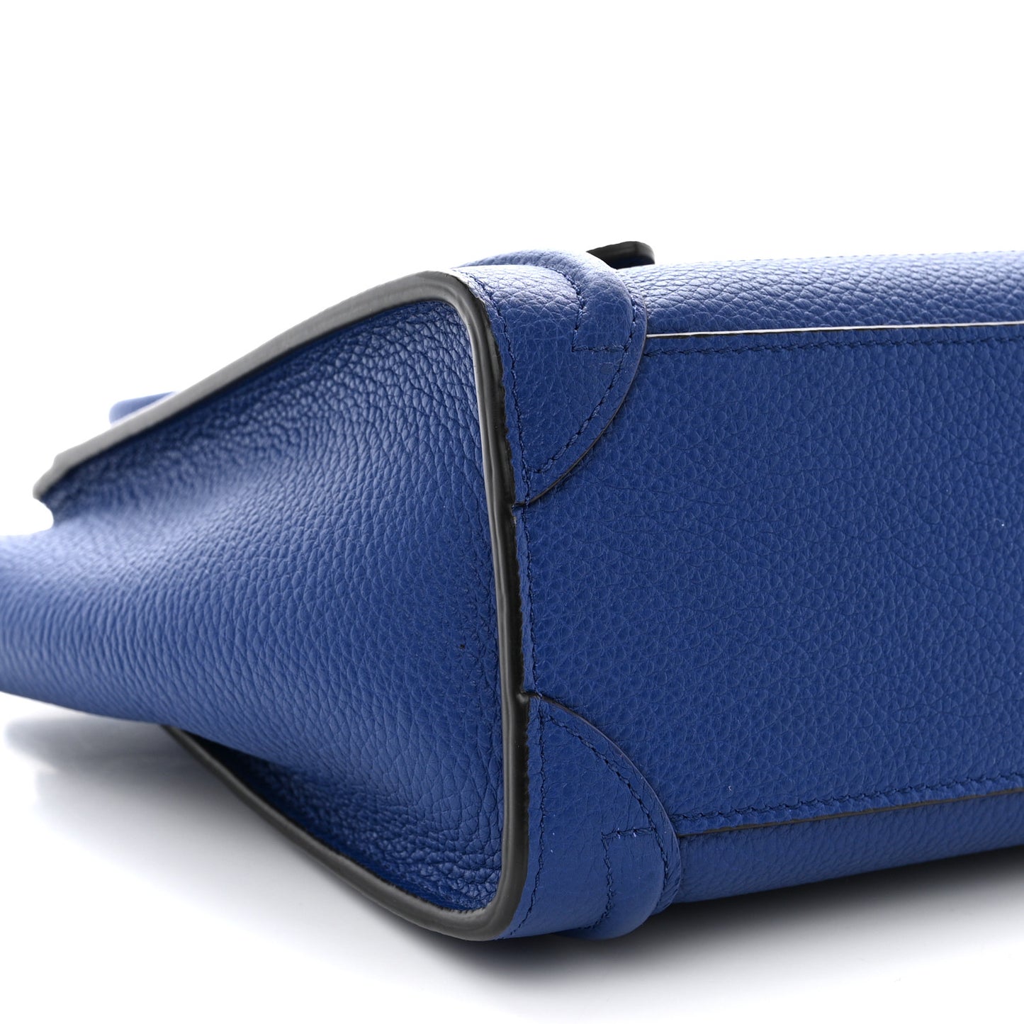 Drummed Calfskin Nano Luggage Indigo