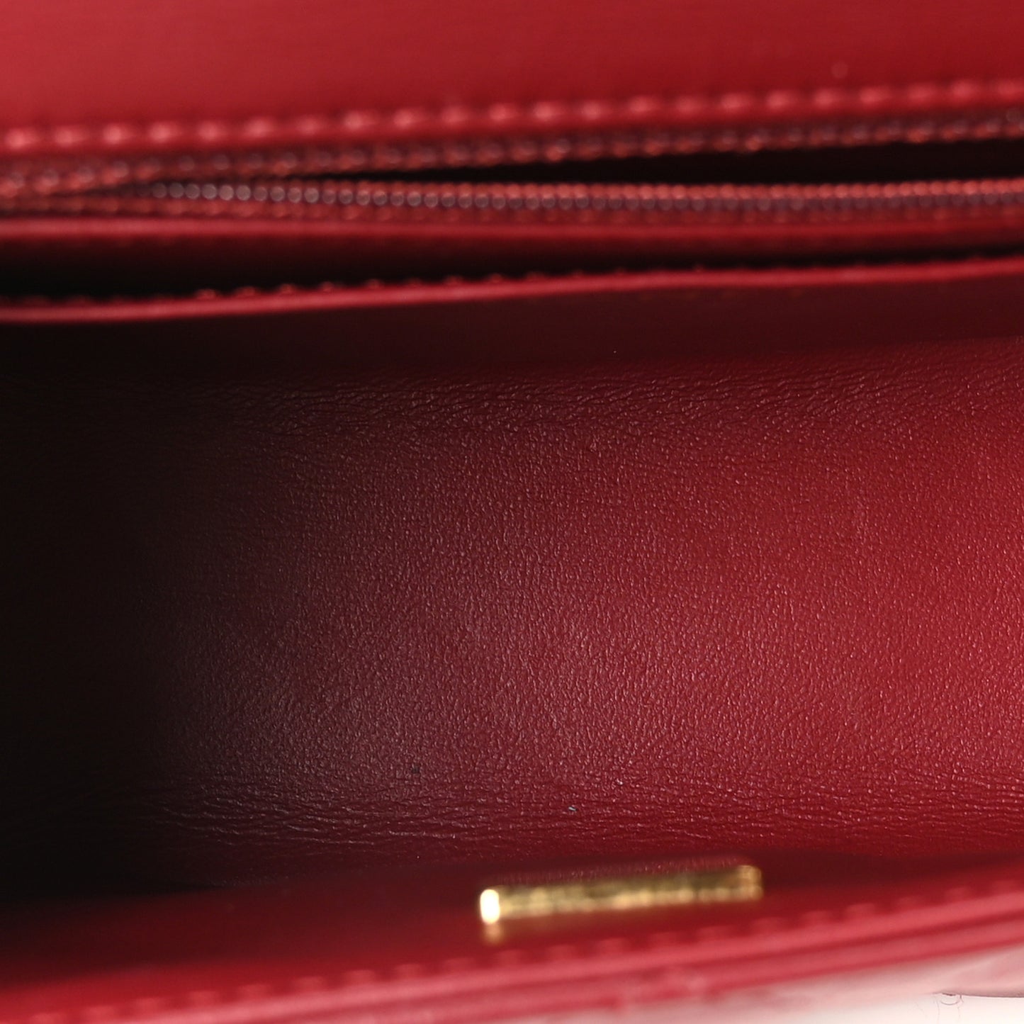 Lambskin Quilted Mini Square Flap Red