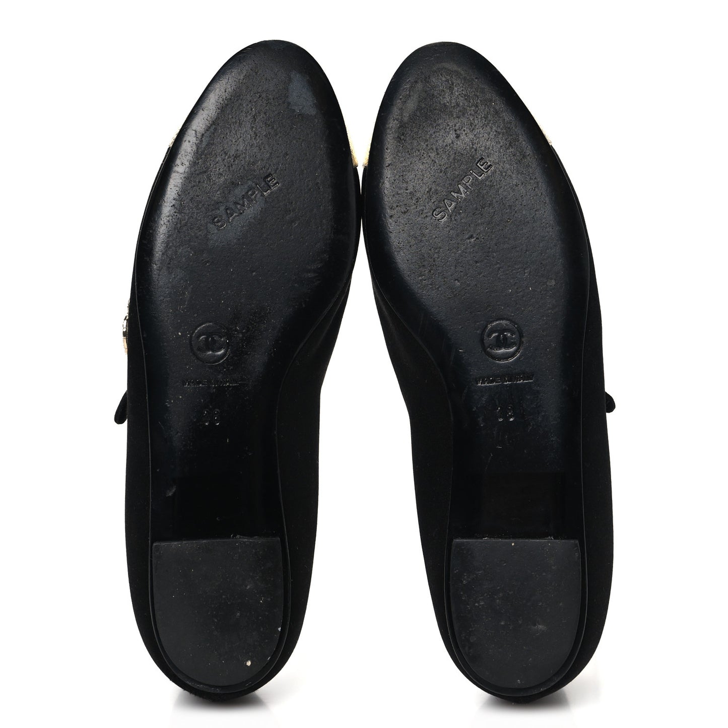 Satin Crystal Snakeskin Embossed Cap Toe Ballerina Flats 38 Black Gold