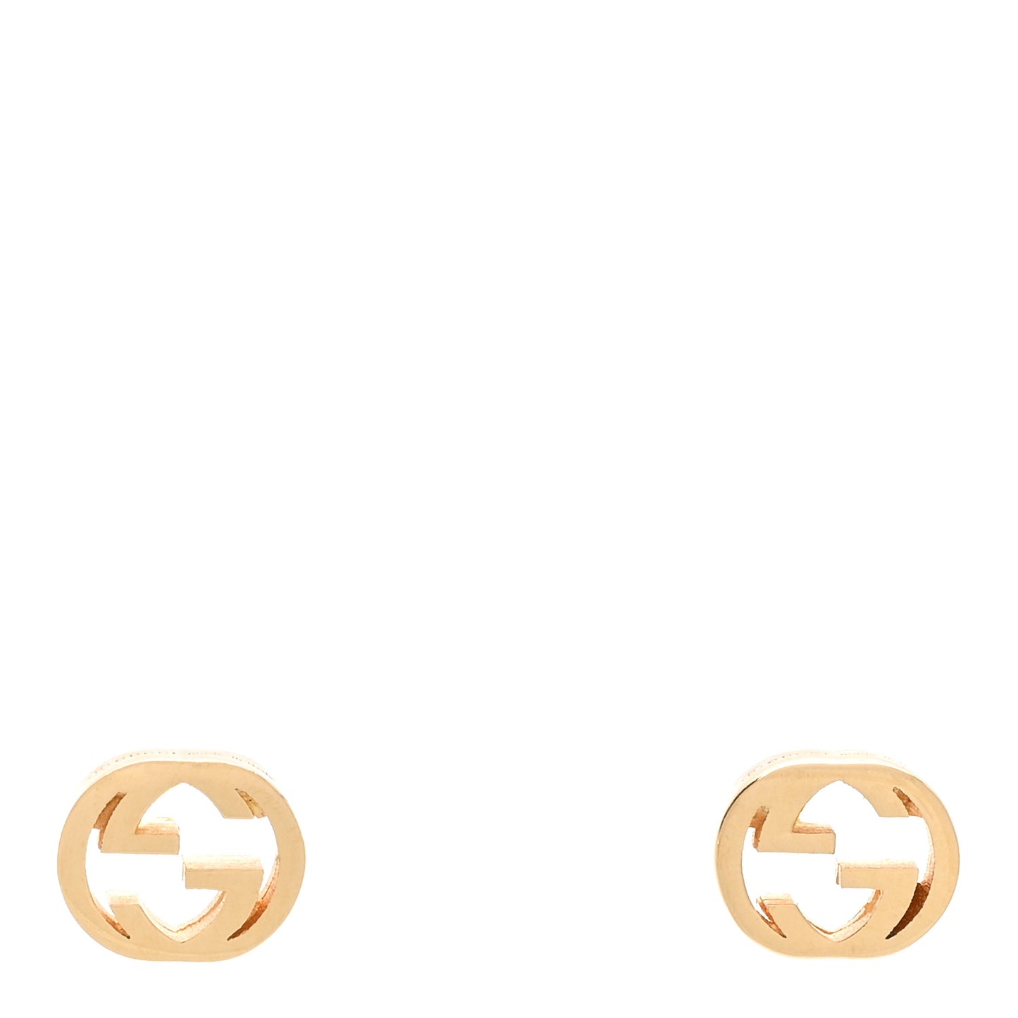 18K Yellow Gold Interlocking G Stud Earrings