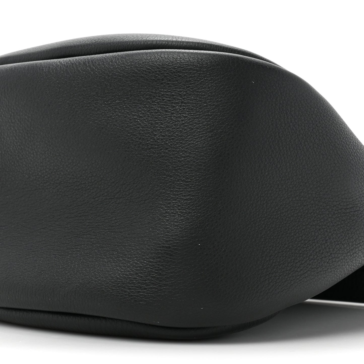 Grained Calfskin Small Slouchy Banana Bag Black