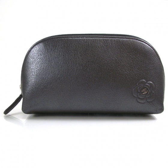 Chanel Leather Camellia Cosmetic Case 1 of 8