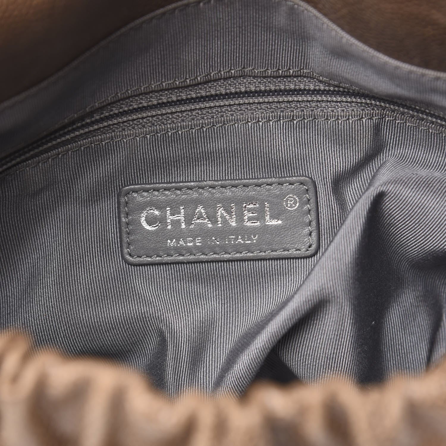 Chanel Caviar Quilted Medium Elastic Flap Brown 5 of 13