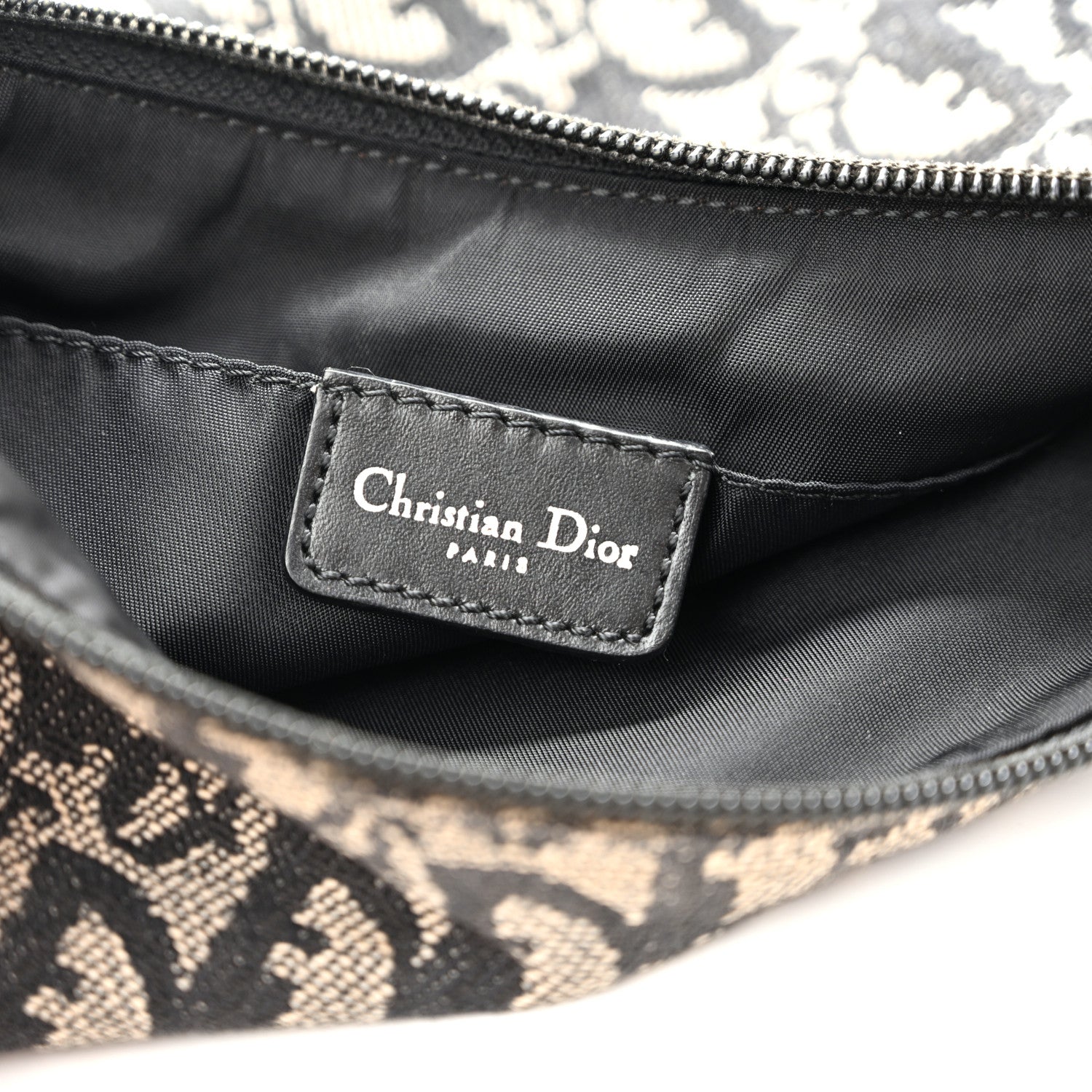 Christian Dior Monogram Shoulder Bag Pochette Black 6 of 13