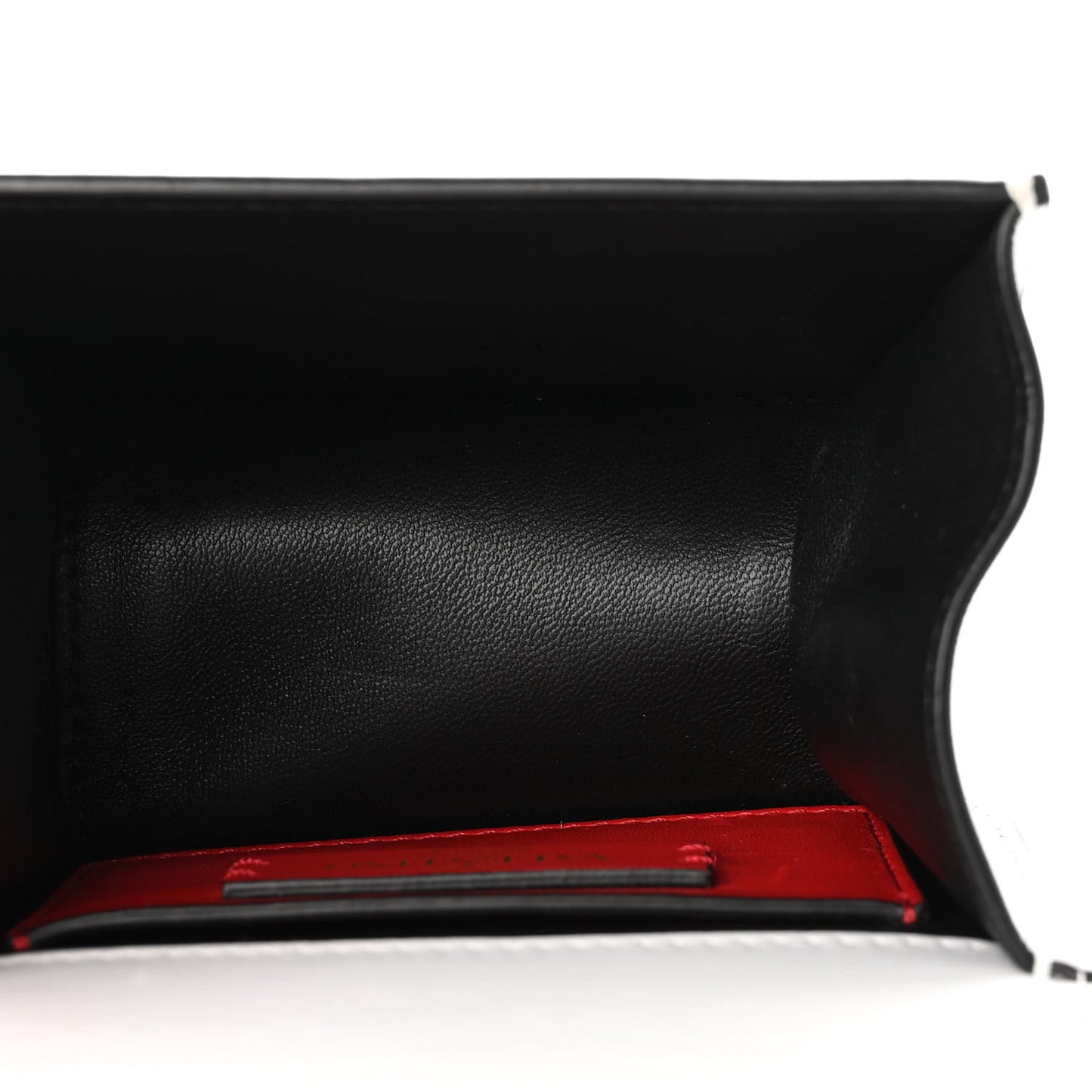 Smooth Calfskin Micro VSling Shoulder Bag White