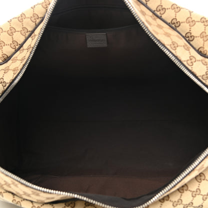 Gucci Monogram Dollar Calfskin Large Boston Duffle Bag Beige Ebony Testa di Moro Marrone Scuro 5 of 10
