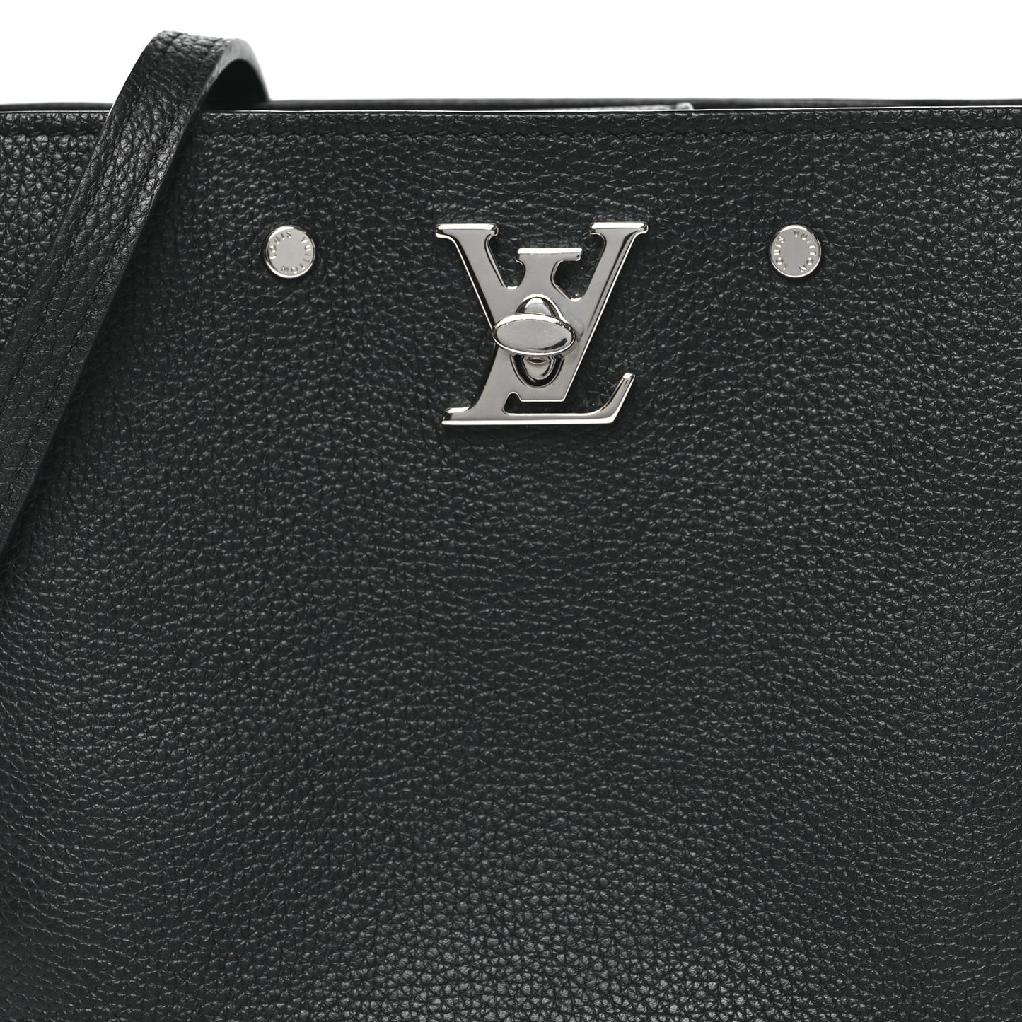 Calfskin Nano Lockme Bucket Black