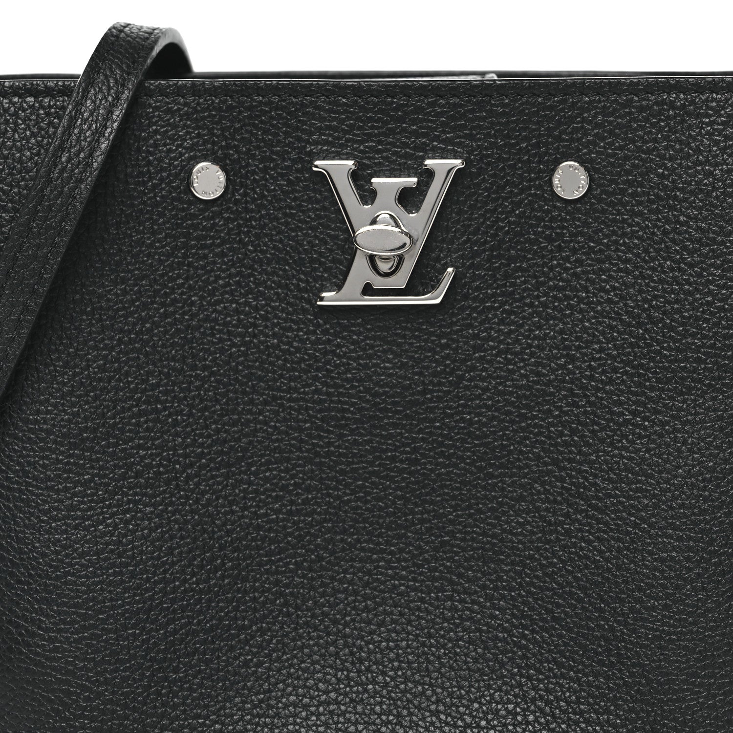 Louis Vuitton Calfskin Nano Lockme Bucket Black 7 of 9