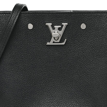Louis Vuitton Calfskin Nano Lockme Bucket Black 7 of 9