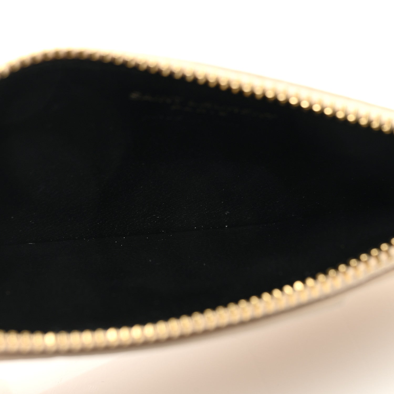 Saint Laurent Grained Calfskin Monogram 5 Fragments Zip Pouch Card Holder Beige 4 of 6