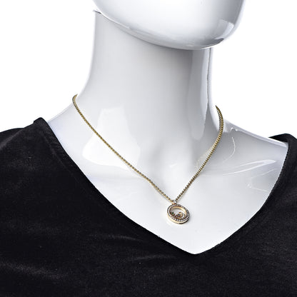 Chopard 18K Yellow Gold Diamond Emerald Ruby Sapphire Happy Diamonds Stars Moon Pendant Necklace 2 of 7