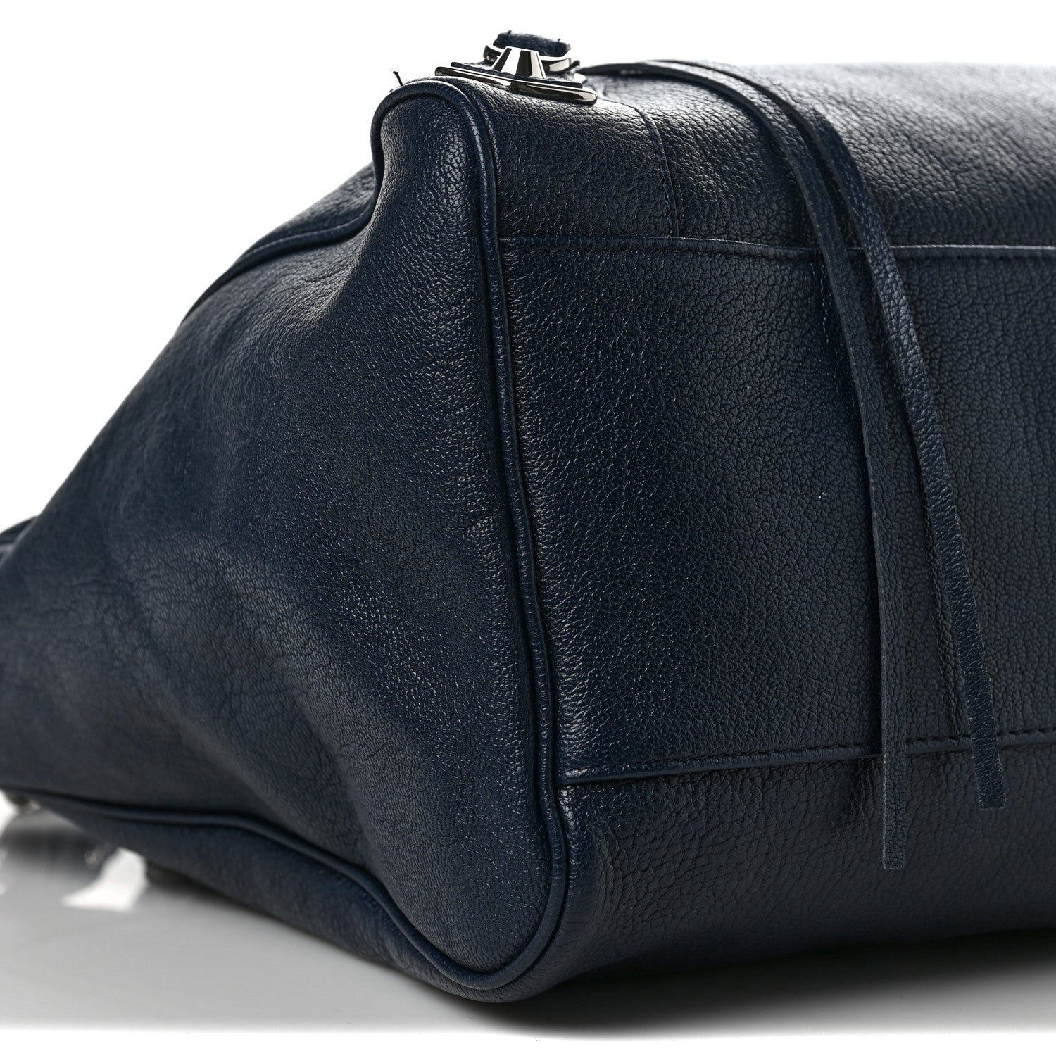 Balenciaga Chevre Silver Metallic Edge Hardware Velo Bleu Nuit Dark Sea 7 of 8