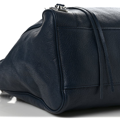 Balenciaga Chevre Silver Metallic Edge Hardware Velo Bleu Nuit Dark Sea 7 of 8