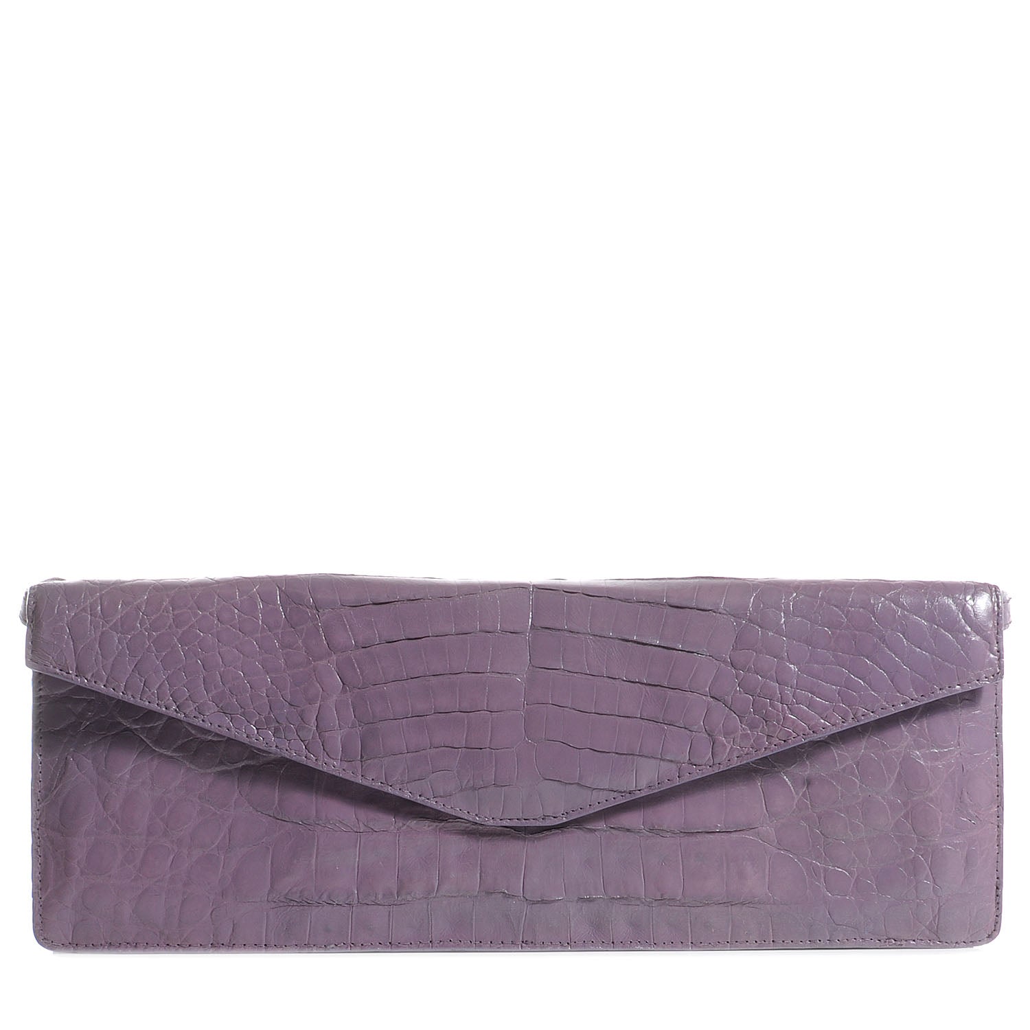 Nancy Gonzalez Crocodile Envelope Clutch Lilac 1 of 8