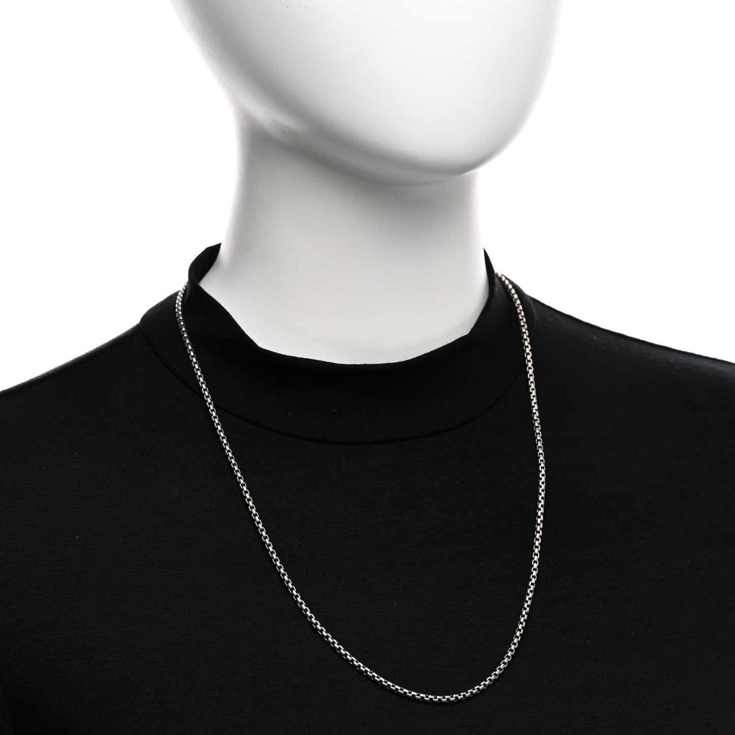 Sterling Silver 2.7mm Small Box Chain Necklace 22"