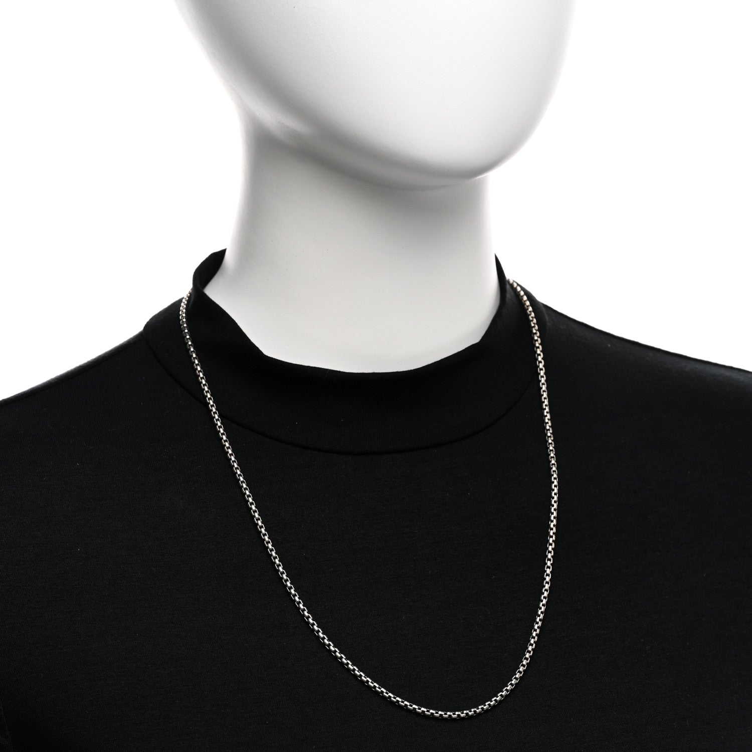 David Yurman Sterling Silver 2.7mm Small Box Chain Necklace 22" 2 of 4