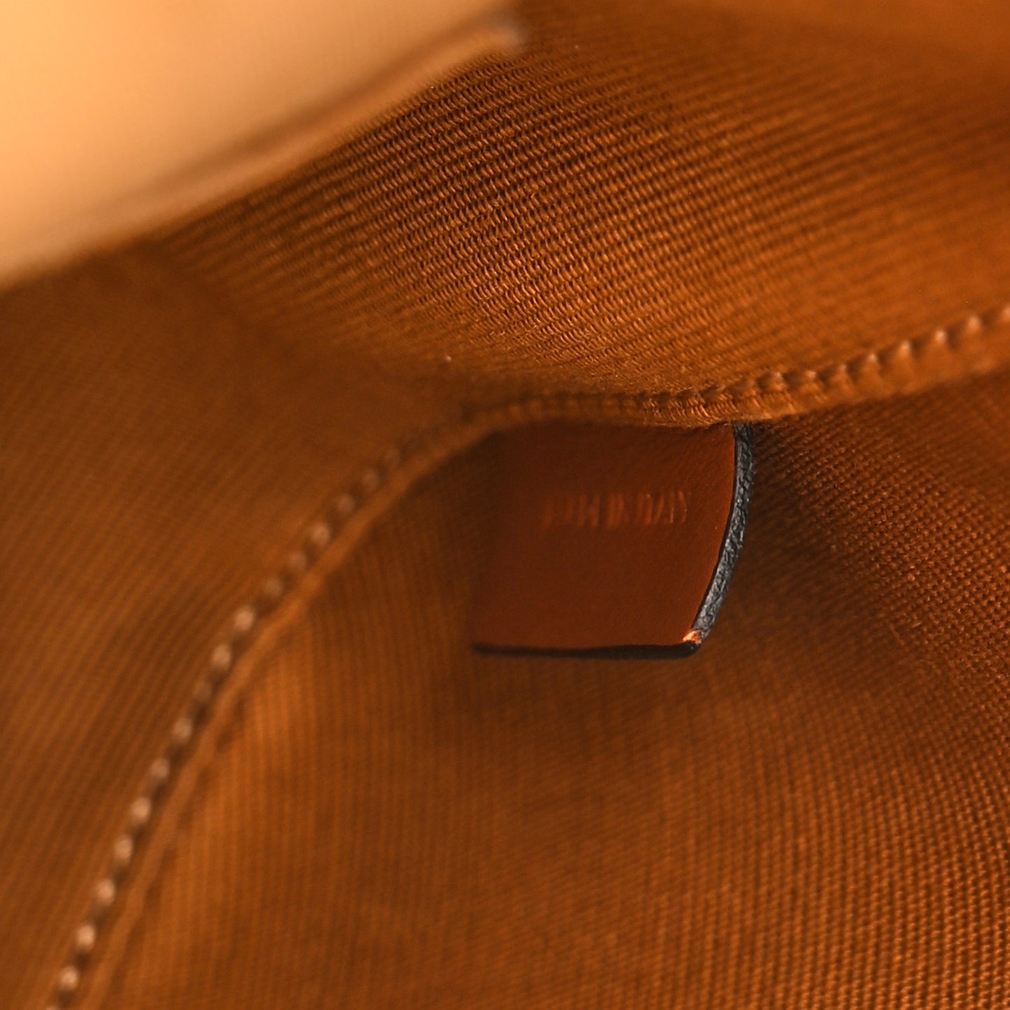 Canvas Calfskin Triomphe Mini Besace Tan