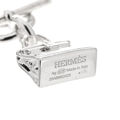Hermes Sterling Silver Kelly Charm Pendant Necklace 5 of 5