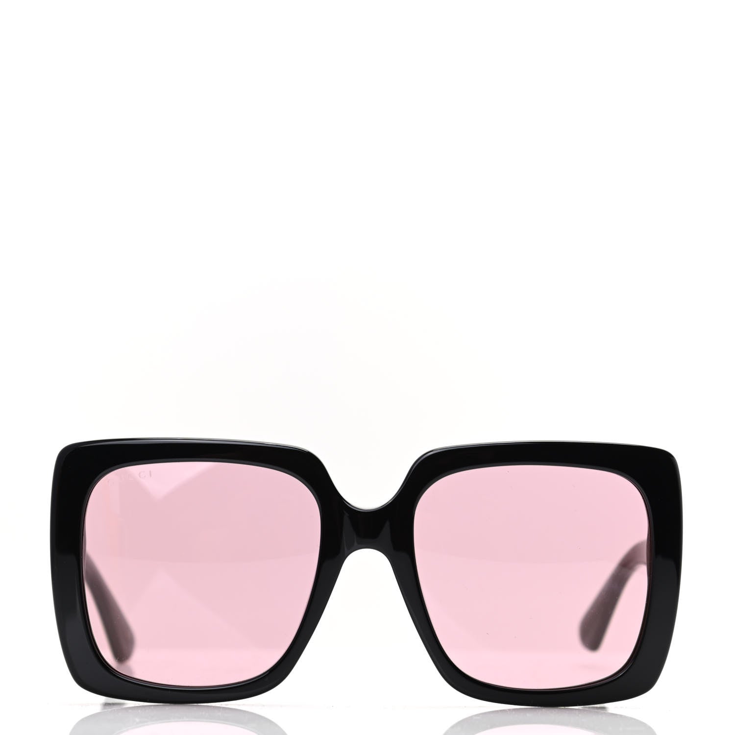 Gucci Crystal Square Frame GG Sunglasses GG0418S Black Pink 2 of 8