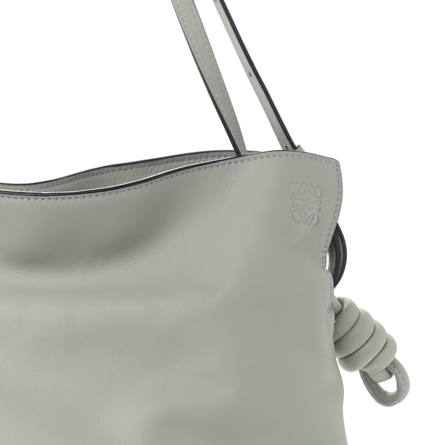Calfskin Flamenco Knot Bag Grey
