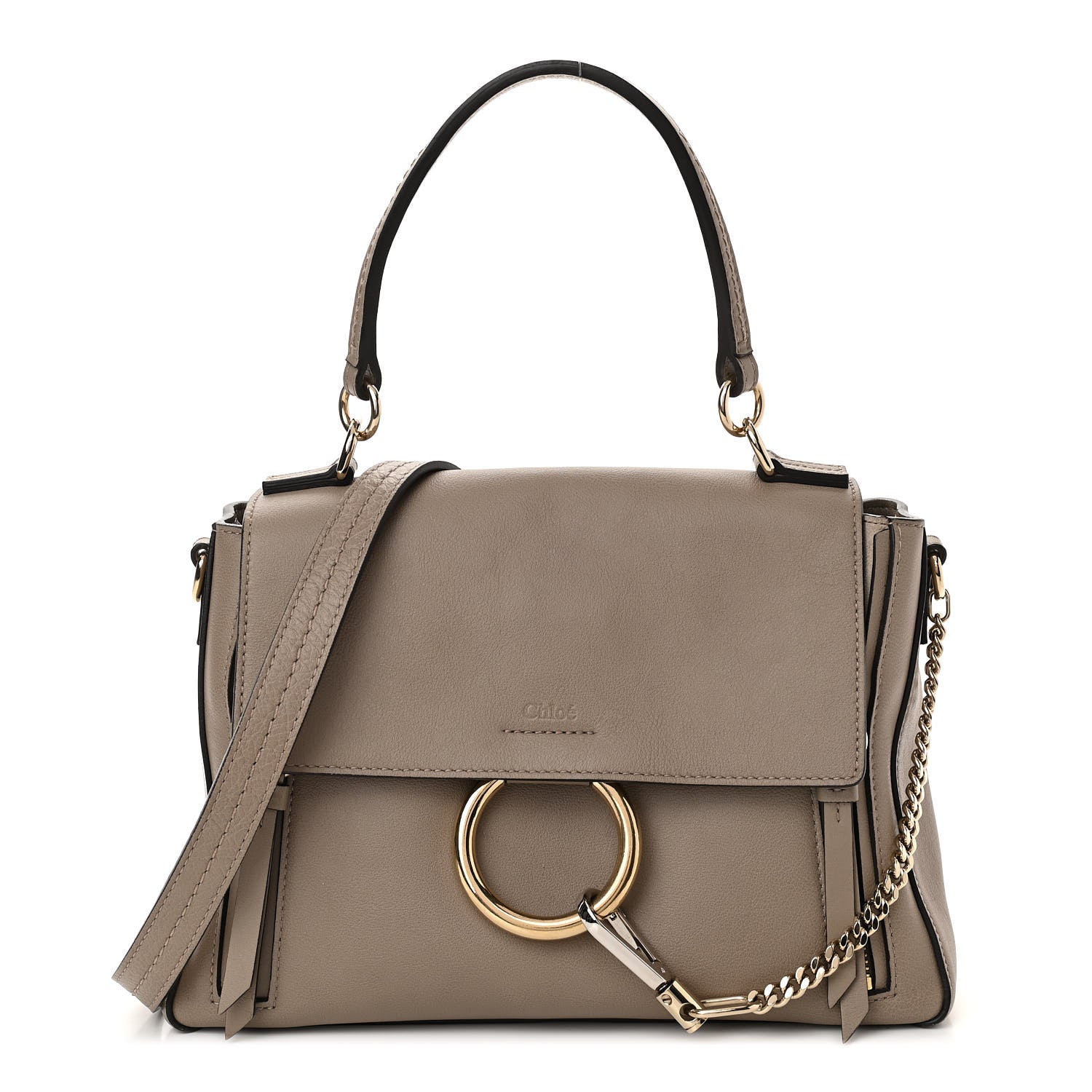 Chloe Calfskin Small Faye Day Shoulder Bag Motty Grey 1 of 11