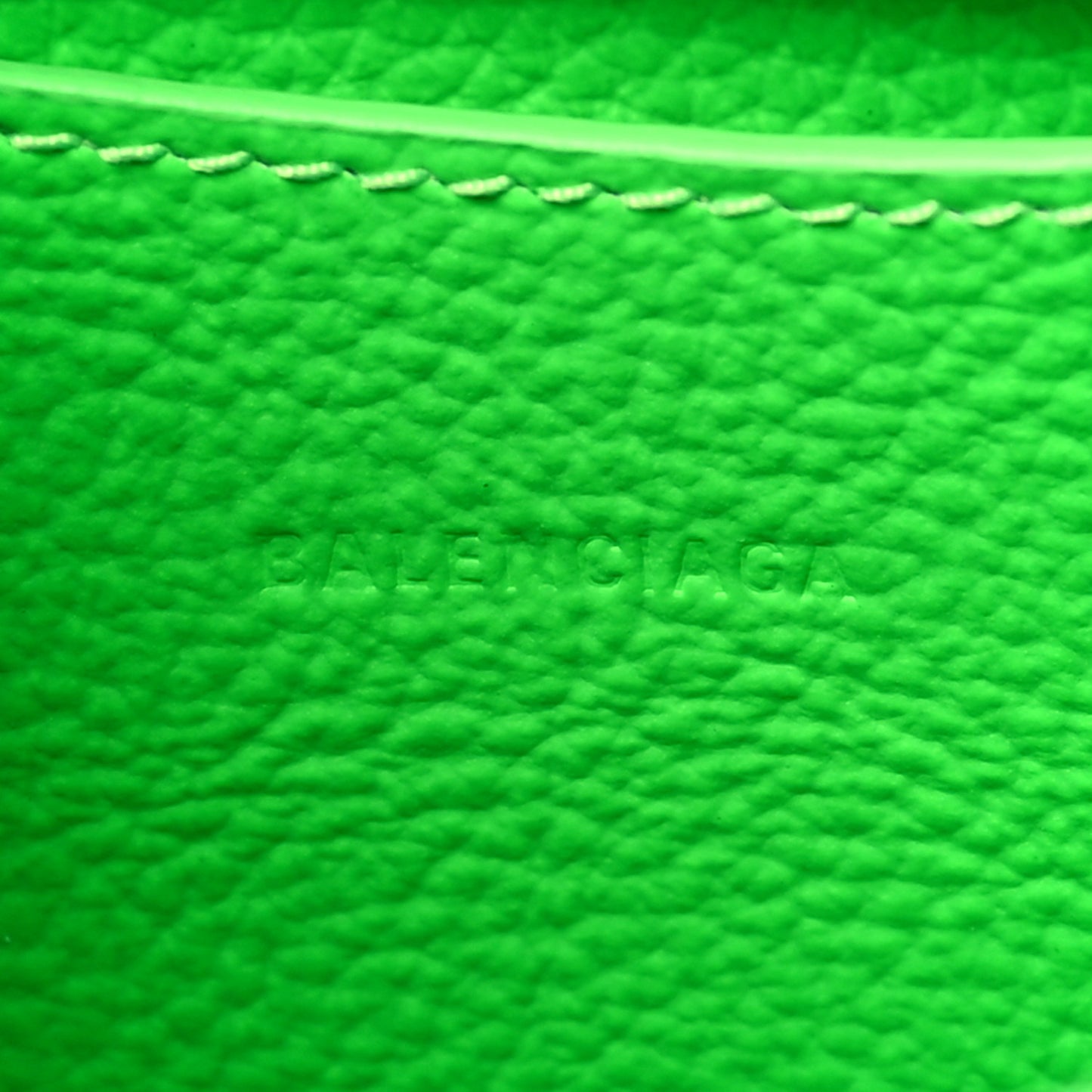 Grained Calfskin Neo Classic Silver Hardware Nano City Fluo Green