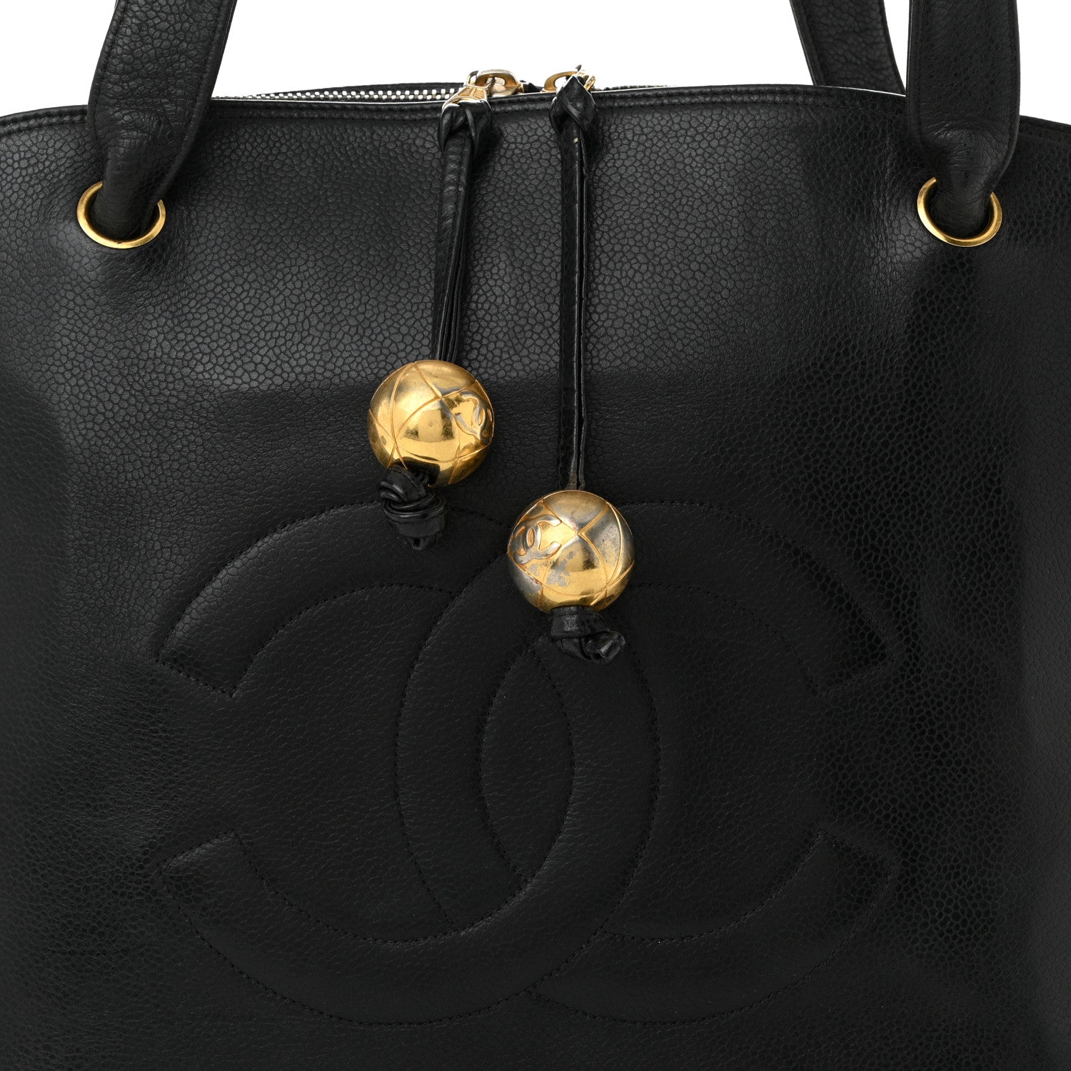Chanel Caviar CC Tote Black 9 of 11