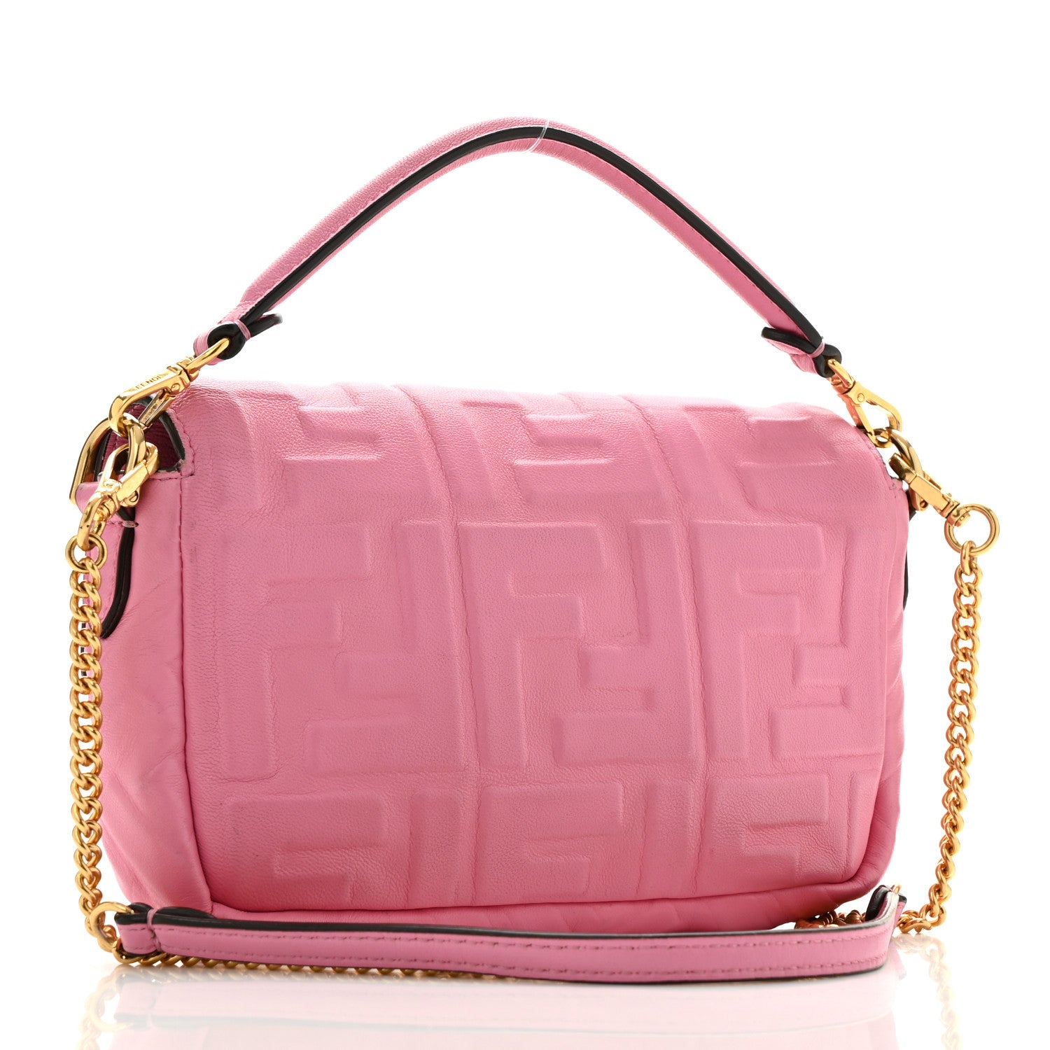 Fendi Nappa FF 1974 Embossed Mini Baguette Lollypop 3 of 13