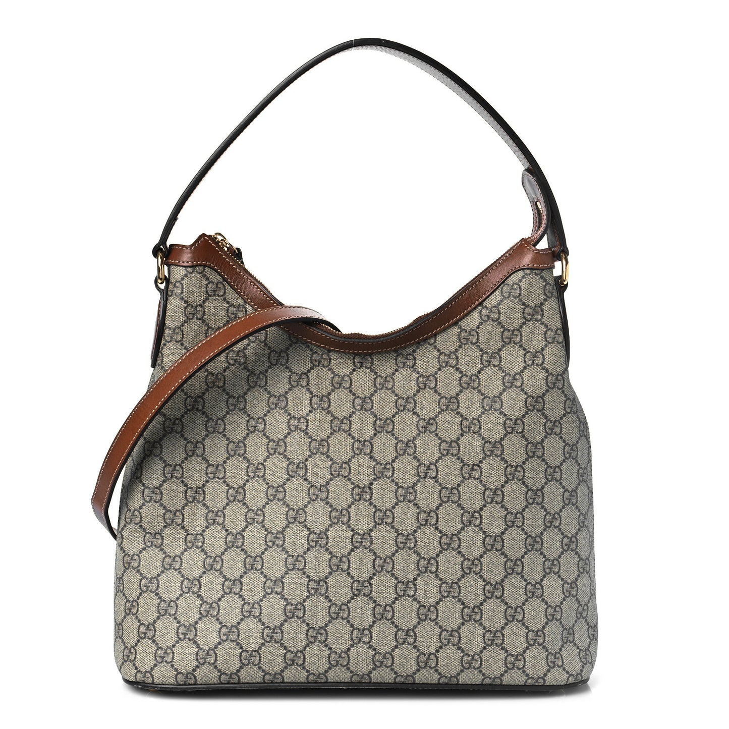 GG Supreme Monogram Linea A Hobo Brown