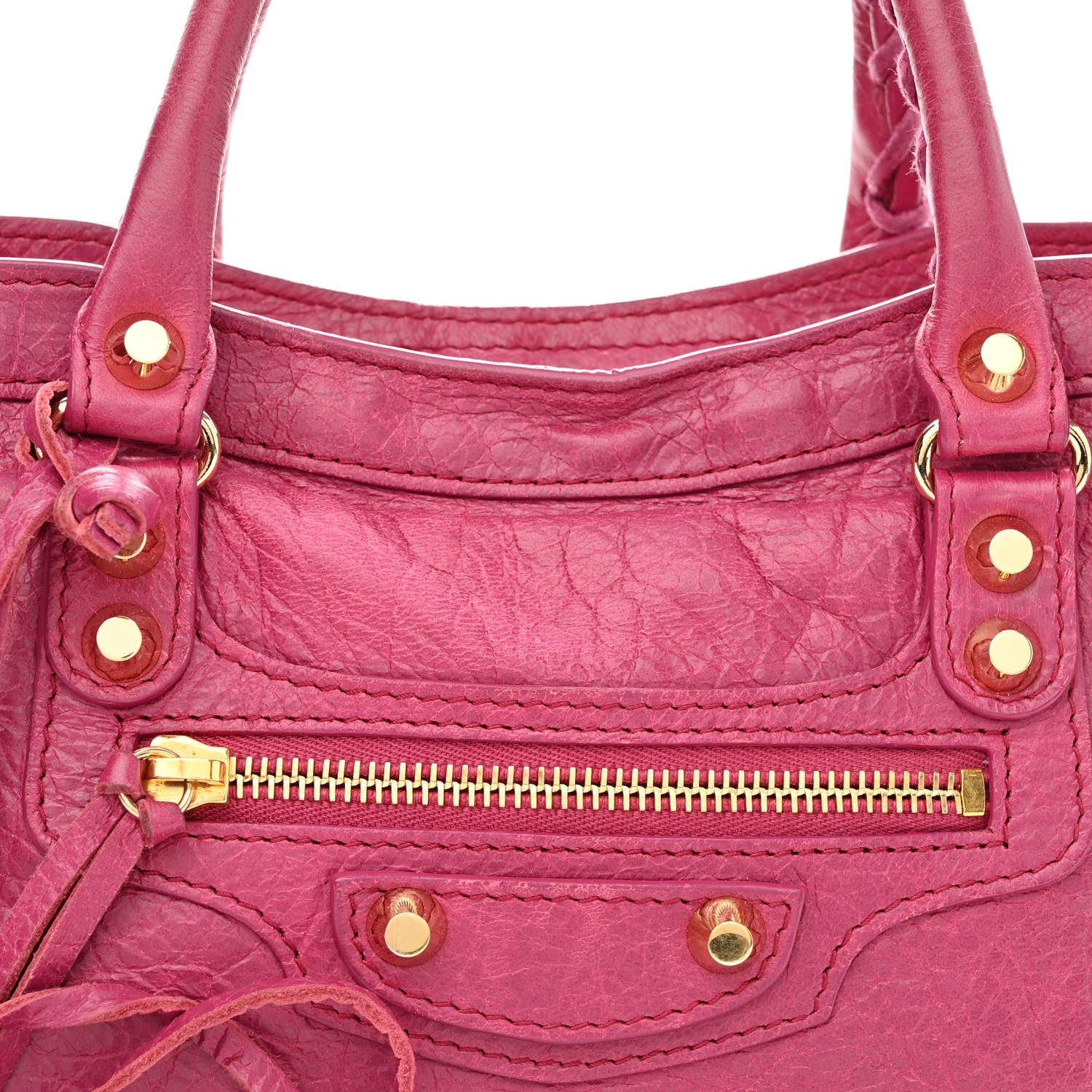 Balenciaga Agneau Classic Gold Hardware S City Rose Dahlia 8 of 12