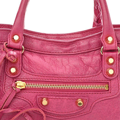 Balenciaga Agneau Classic Gold Hardware S City Rose Dahlia 8 of 12