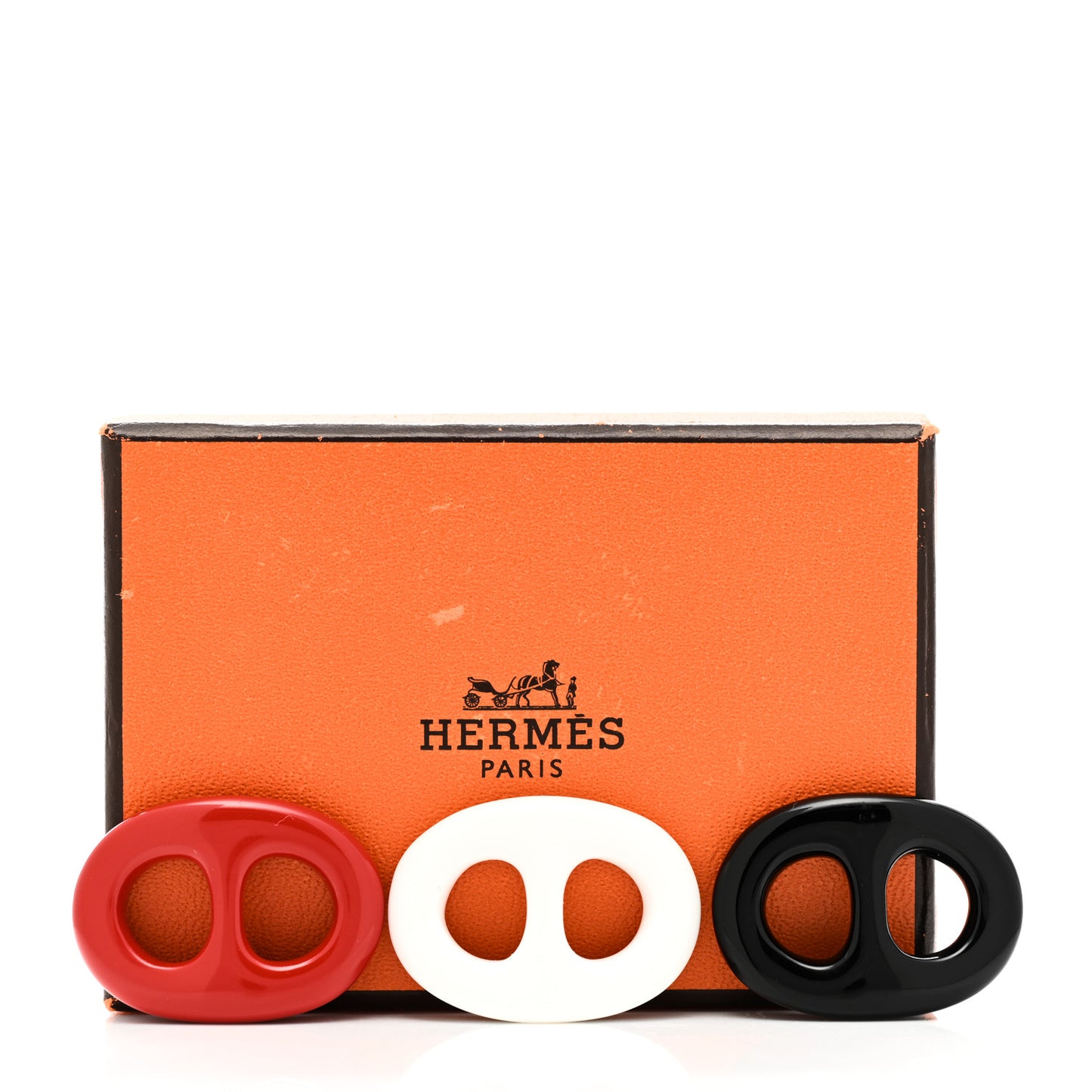 Lacquered Wood Tribord Scarf Ring Set