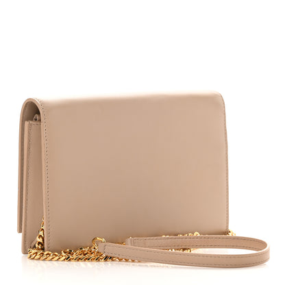 Saint Laurent Smooth Calfskin Classic Monogram Kate Tassel Chain Wallet Dark Beige 3 of 16