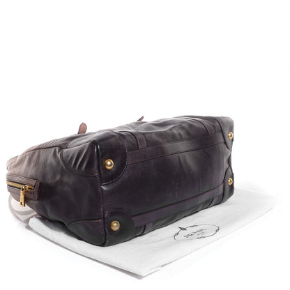 Prada Glace Calf Zipper Tote Fumo Sfumato 4 of 9