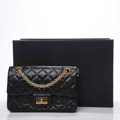 Chanel Aged Calfskin Quilted 2.55 Reissue Mini Flap Black 10 of 10