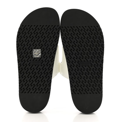 Hermes Calfskin Womens Chypre Sandals 40 White 6 of 10