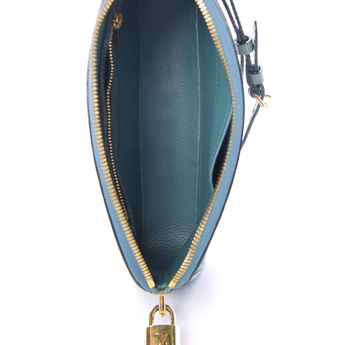 Crocodile Lockit Clutch Blue