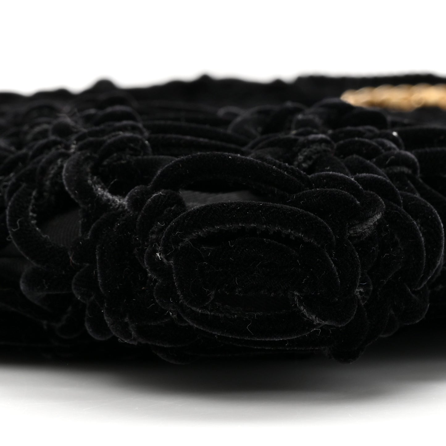 Braided Velvet Metallic Lambskin Precious Net Tote Black