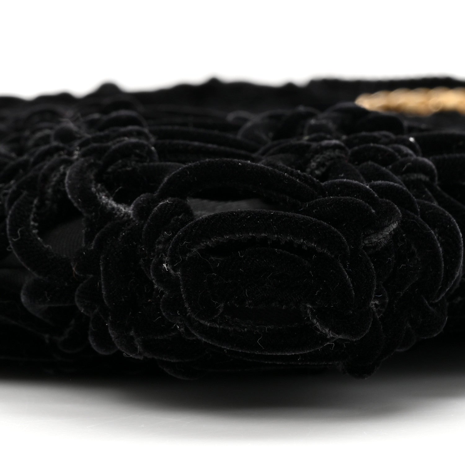 Chanel Braided Velvet Metallic Lambskin Precious Net Tote Black 10 of 11