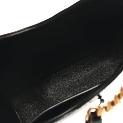 Saint Laurent Patent Calfskin Mini Rendez-Vous Hobo Black 4 of 8