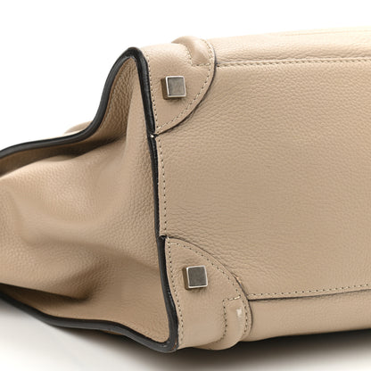 Celine Drummed Calfskin Shoulder Luggage Dune 9 of 17
