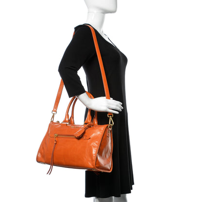 Miu Miu Vitello Shine Zip Tote Papaya 2 of 11