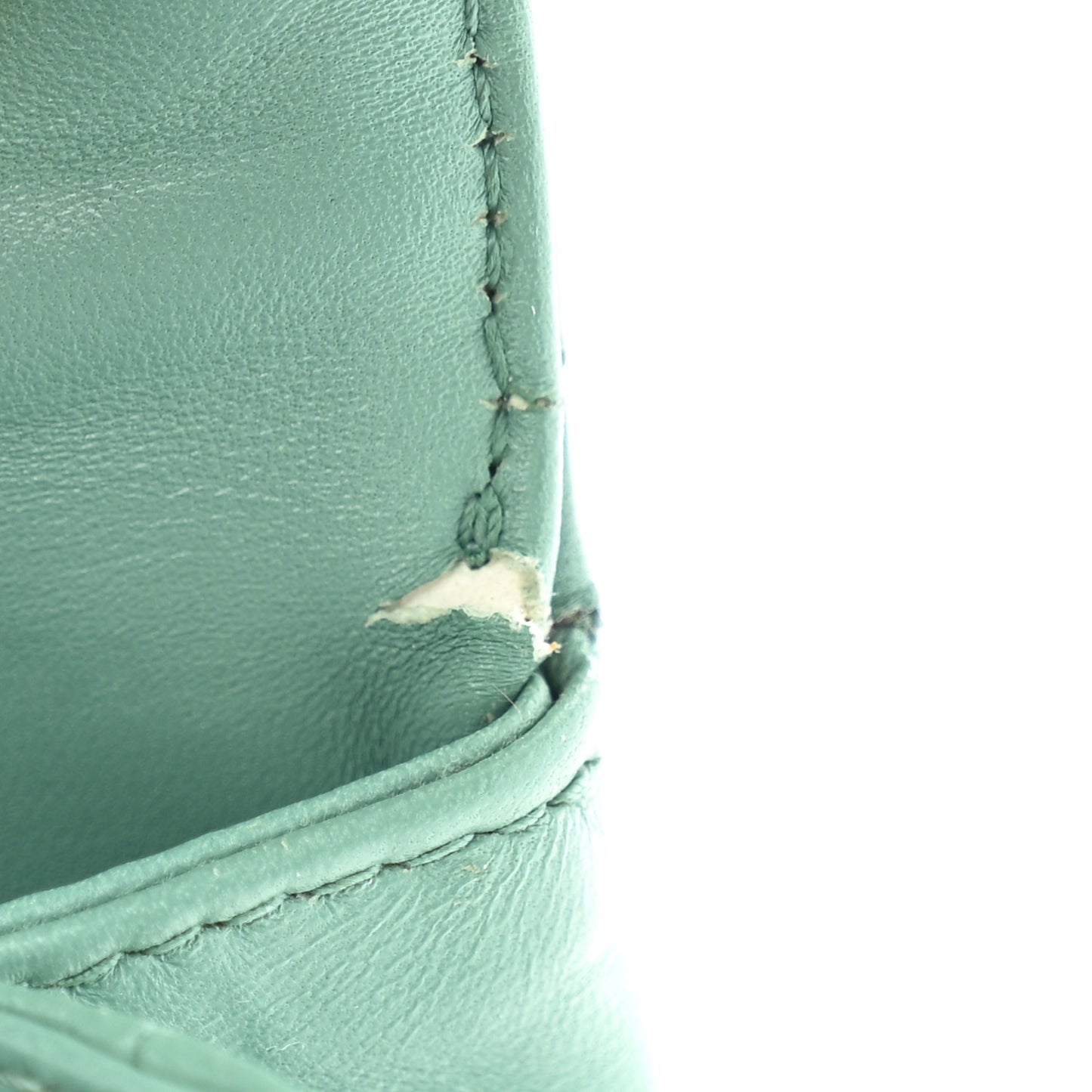 Lambskin Quilted Small Trendy CC Flap Dual Handle Bag Green