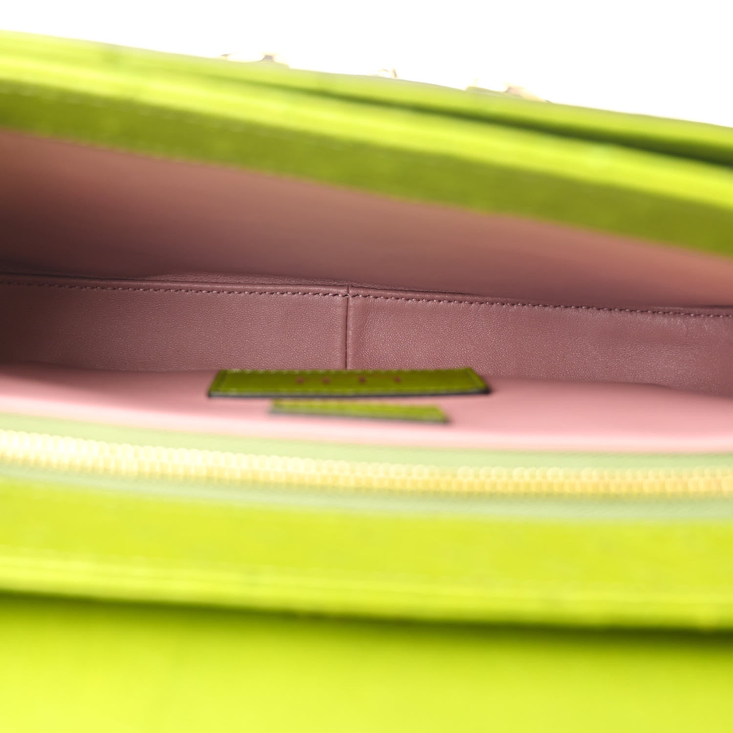 Gucci Ostrich Medium Horsebit 1955 Shoulder Bag Lemon Grass 5 of 13