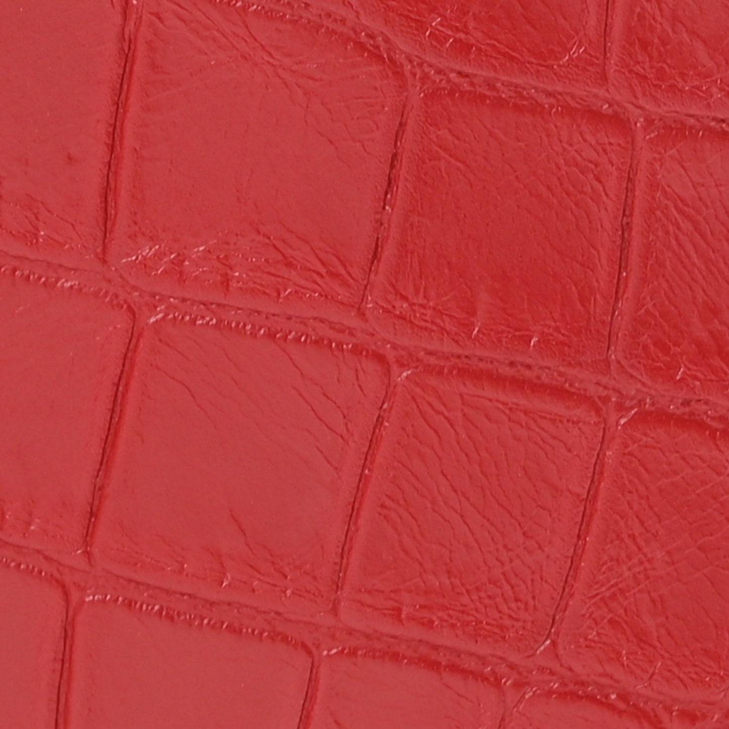 Calfskin Crocodile Embossed Medium Classic Monogram Kate Tassel Satchel New Red