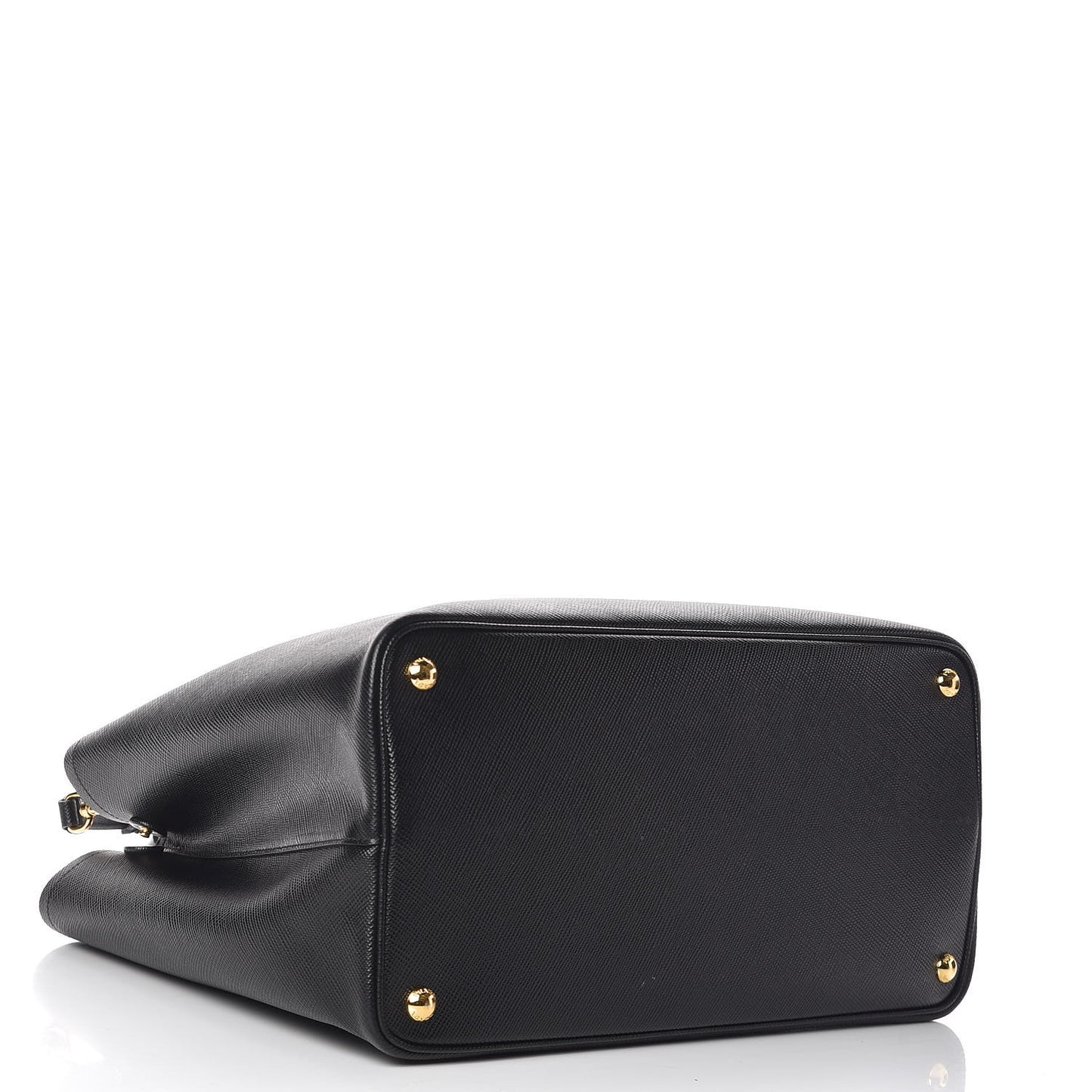 Saffiano Cuir Large Double Bag Black Fuoco